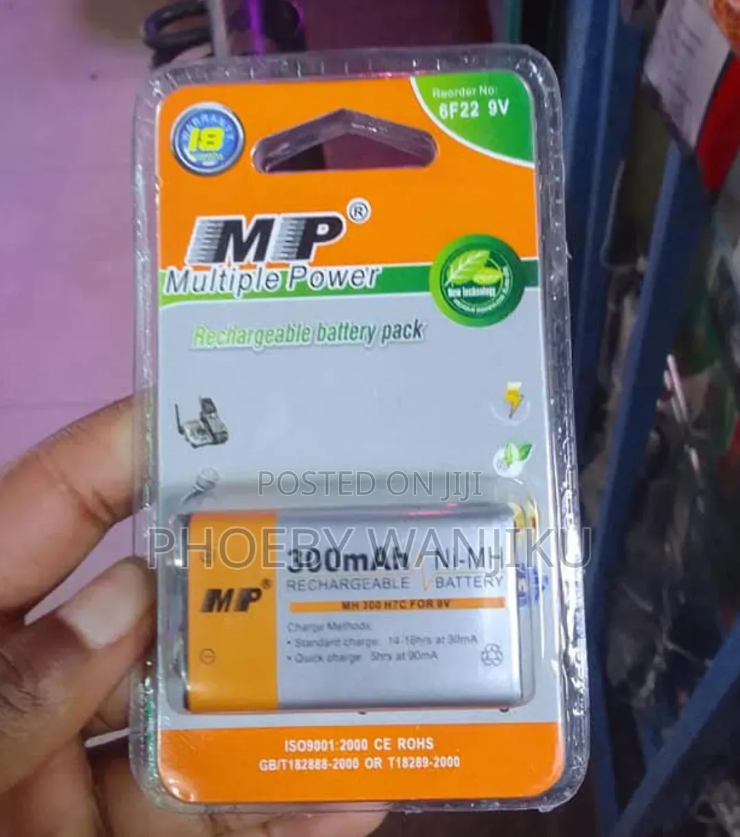 Rechargeable Battery Pack/Ideal 9v Rechargeable Battery