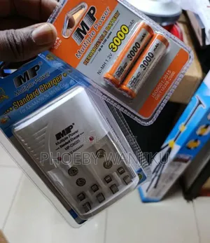 A Pair of Mp Rechargeable Battery and Charger