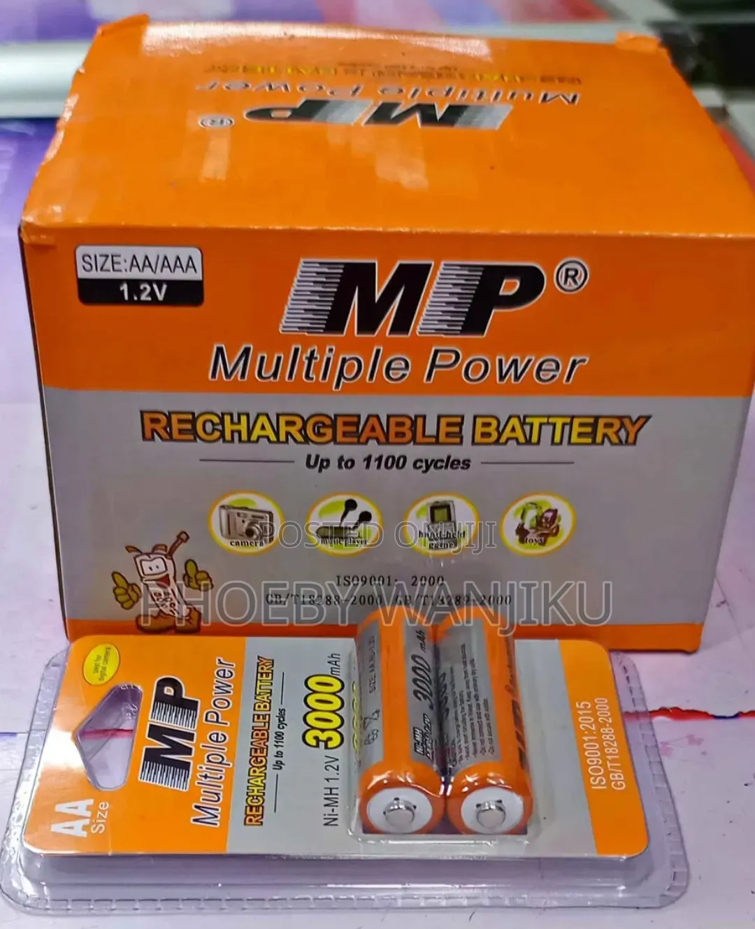 Multiple Power Rechargeable Battery/Aa Battery 3000mah