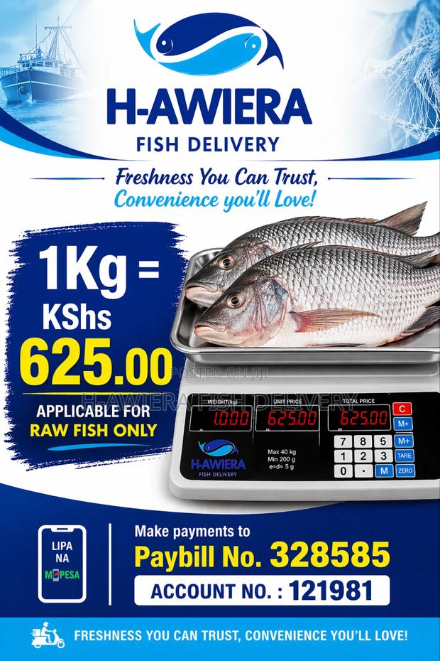 Fresh Raw and Fried Fish