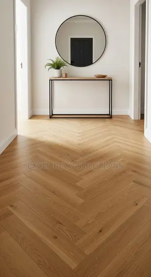 Herringbone SPC Flooring Elegant Interior and Luxury Floor Design Use