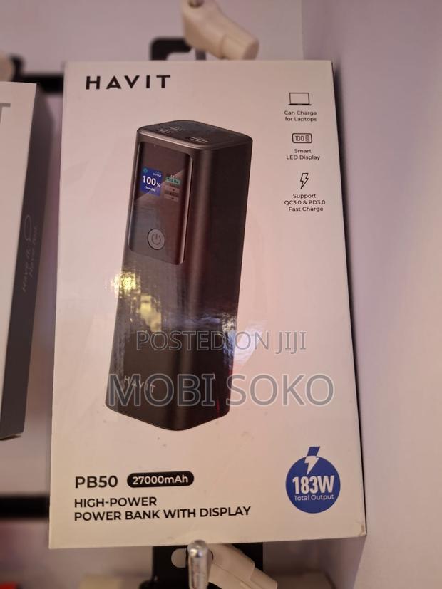 Havit Pb50 183w 27000mah Laptop and Phone Charging Power Bank