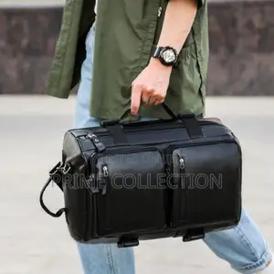 Multifuntional Leather Backpack Travel Bag Large Capacity Handheld Bag