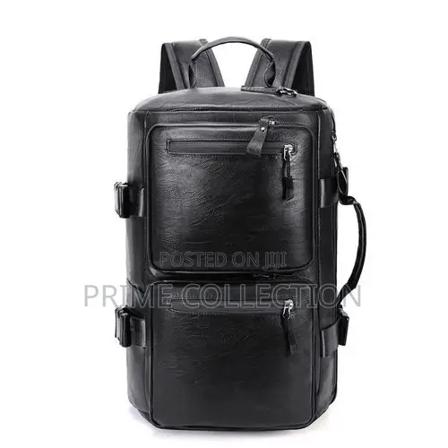 Multifuntional Leather Backpack Travel Bag Large Capacity Handheld Bag