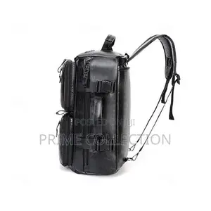 Multifuntional Leather Backpack Travel Bag Large Capacity Handheld Bag