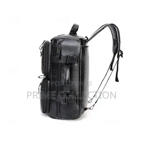Multifuntional Leather Backpack Travel Bag Large Capacity Handheld Bag