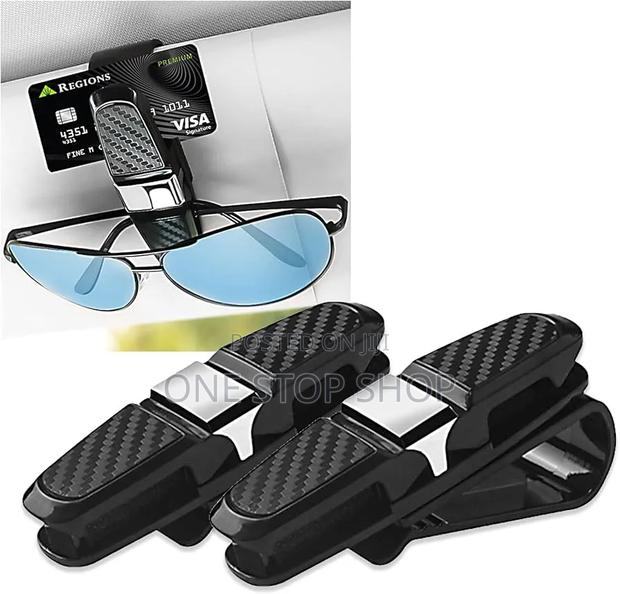 2pc 180° Rotation Adjustable Sunglasses Holder With Dual Clip Design