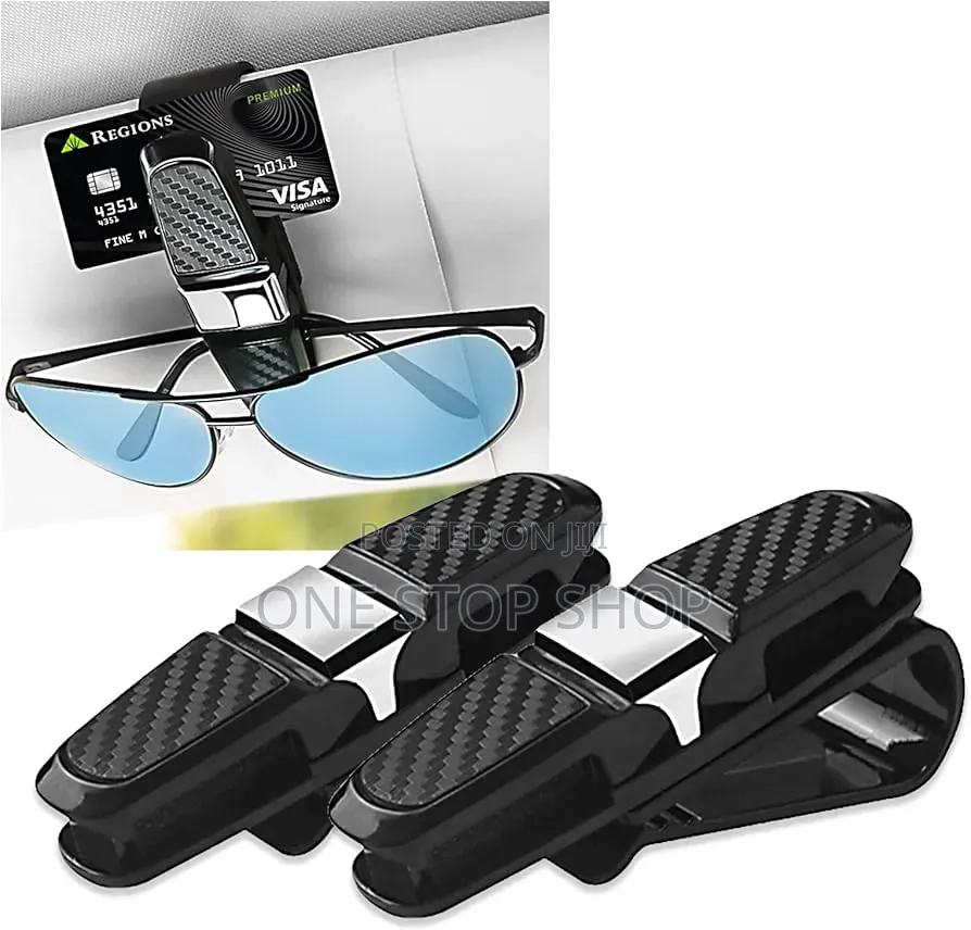 2pc 180° Rotation Adjustable Sunglasses Holder With Dual Clip Design