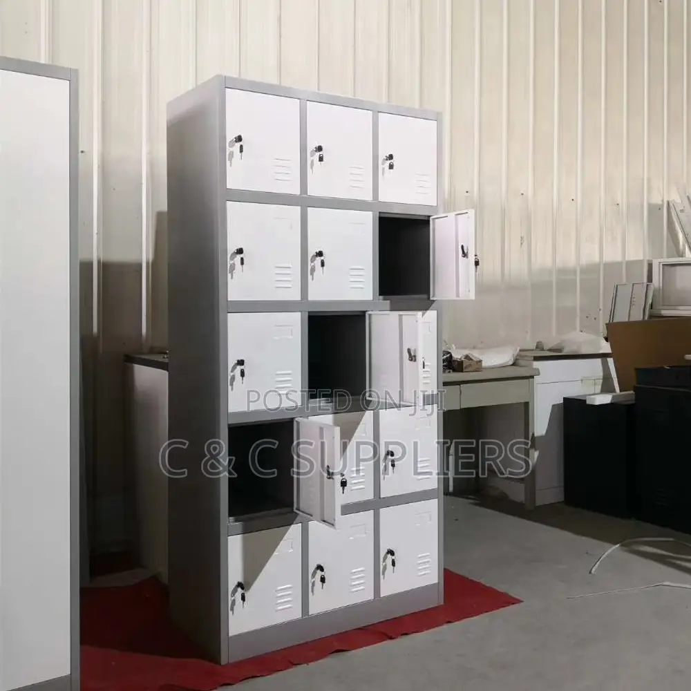 Office Cabinets; 15-Doors Steel Gym/ Staff Locker Cabinet