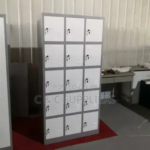 Office Cabinets; 15-Doors Steel Gym/ Staff Locker Cabinet