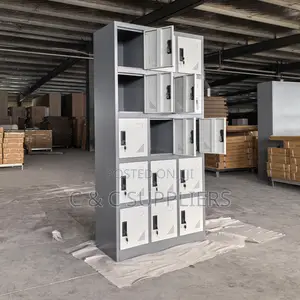 Office Cabinets; 15-Doors Steel Gym/ Staff Locker Cabinet