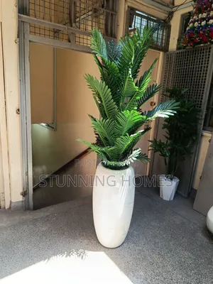 Artificial Plant With a Fiber Glass Vase