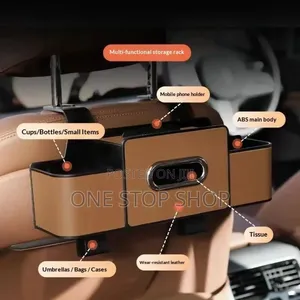 Pu Leather Rear Black Seat Extra Multifunctional Tissue,Holder