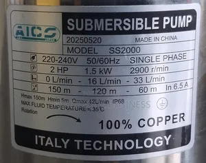 Submersible Pump *2hp* *Head 150m*