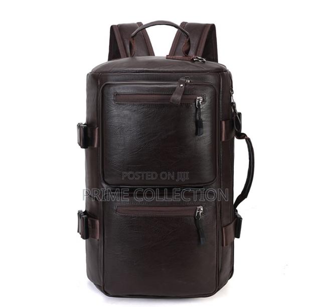 Convertible Leather Backpack Large Capacity Handheld Bag Cross Bodybag