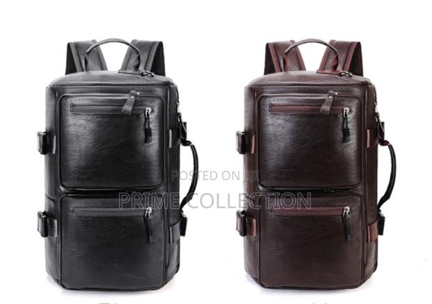 Convertible Leather Backpack Large Capacity Handheld Bag Cross Bodybag - thumbnail 3