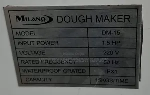 *Dm-15* Milano Italia Dough Maker *Capacity 15kgs/Hr*