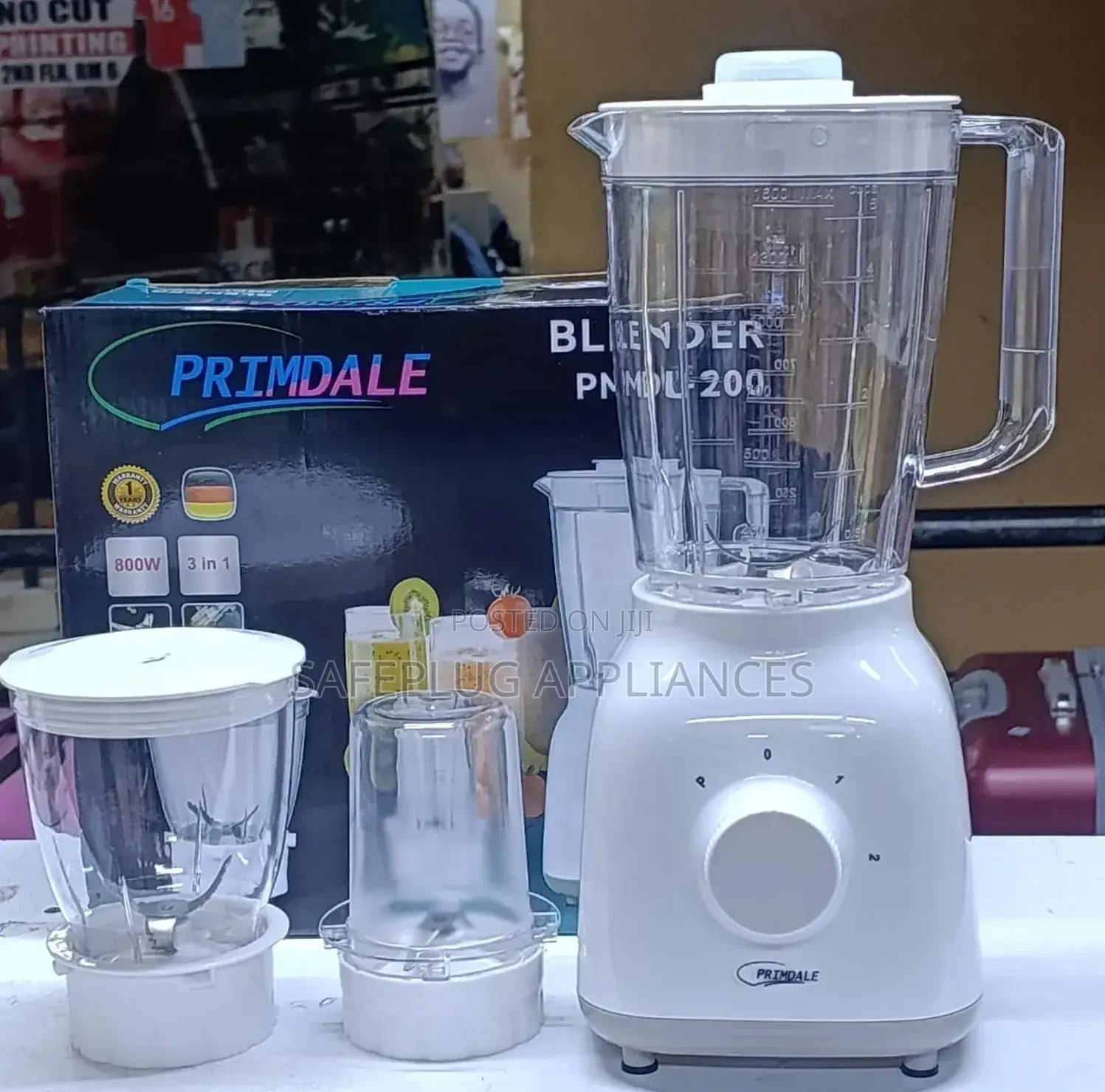 Primdale 3-in-1 Blender 1.6l Jug 600w Multi-Function Grinder Chopper