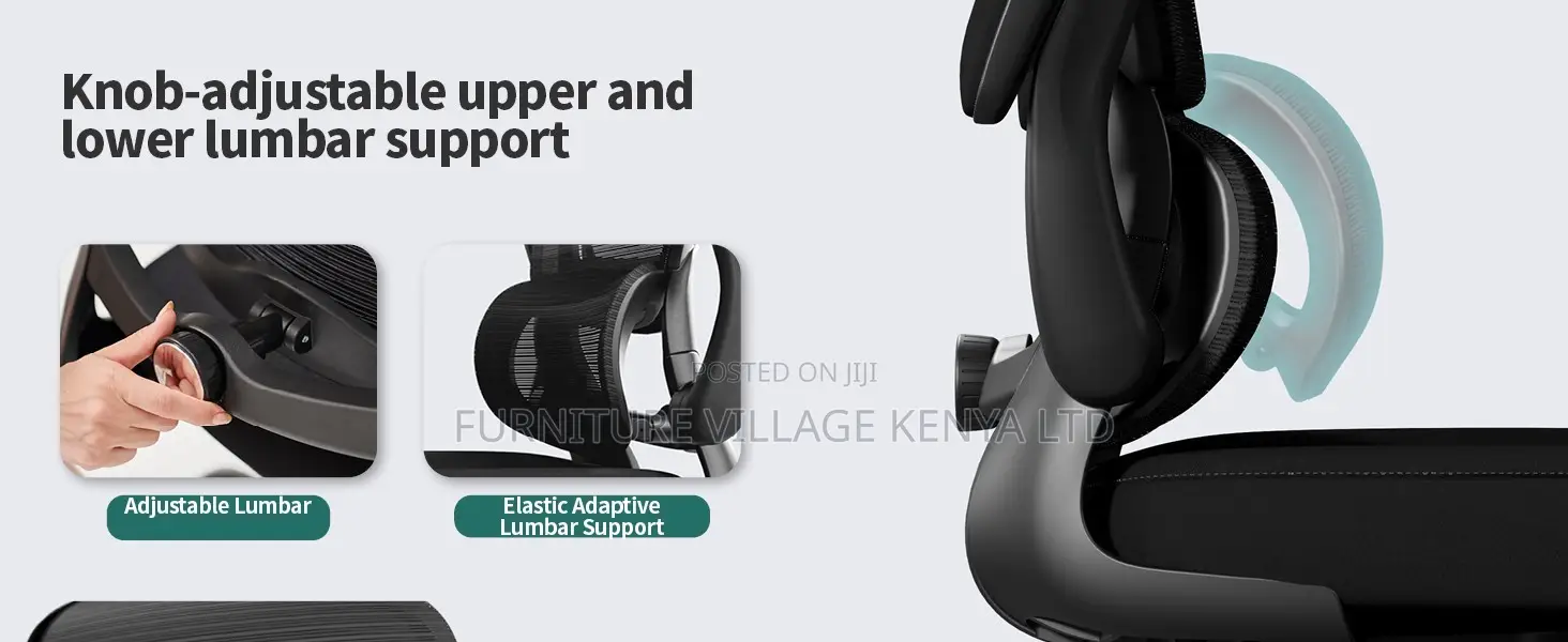 Black Comfort Office Seat With Folding Arm Supports