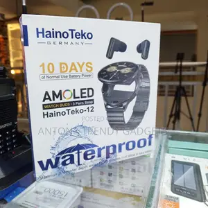 Haino Teko-12 Smartwatch With Earbuds Amoled 3 Straps