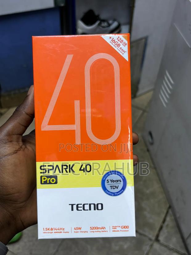 New Tecno Spark 40 Pro 128 GB Black
