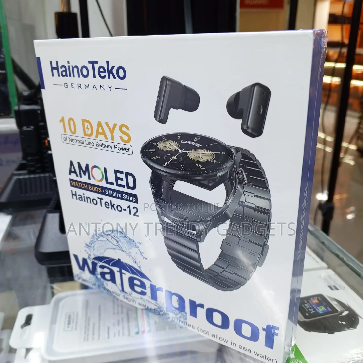 Haino Teko-12 Amoled Smartwatch Earbuds Waterproof Watch