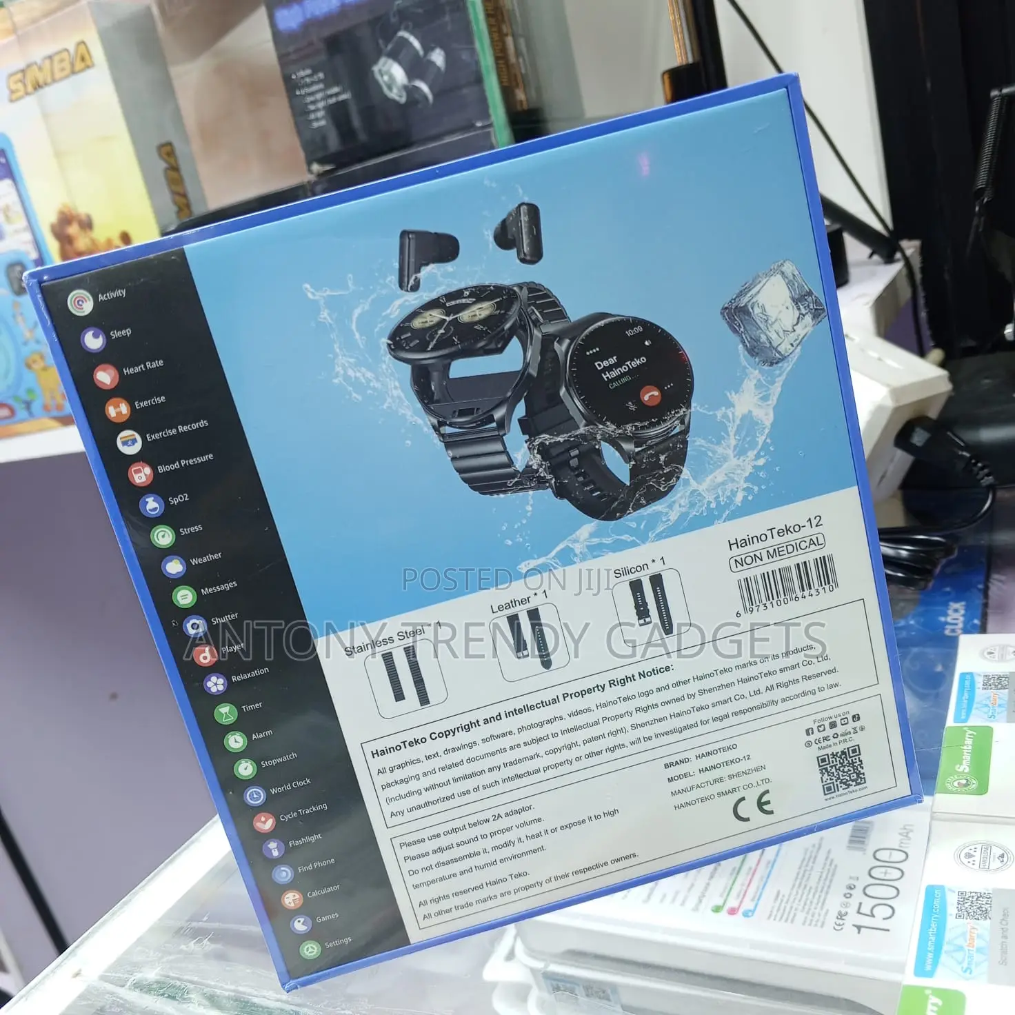 Haino Teko-12 Amoled Smartwatch Earbuds Waterproof Watch