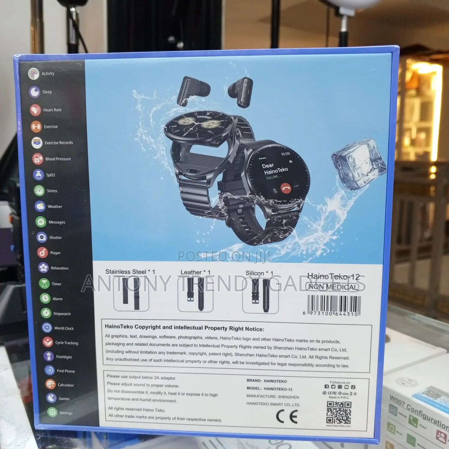 Haino Teko 12 Smart Watch Combo Earbuds 10 Days Battery