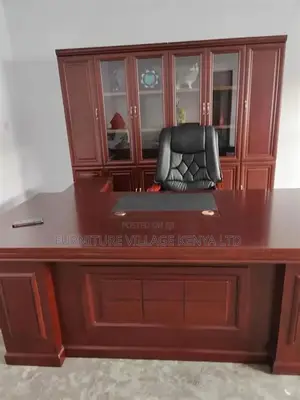 1.8m Mahogany Manager's Work L-Shaped Table