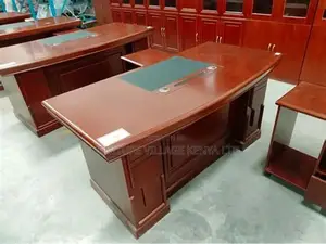 1.8m Mahogany Manager's Work L-Shaped Table