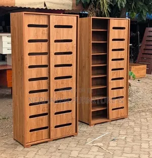 Shoe Rack With Sliding Doors 3 By 6ft –Wooden Shoe Organizer For Home