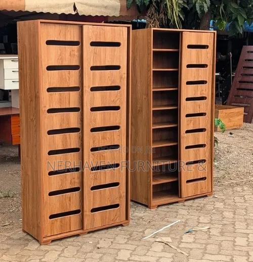 Shoe Rack With Sliding Doors 3 By 6ft –Wooden Shoe Organizer For Home