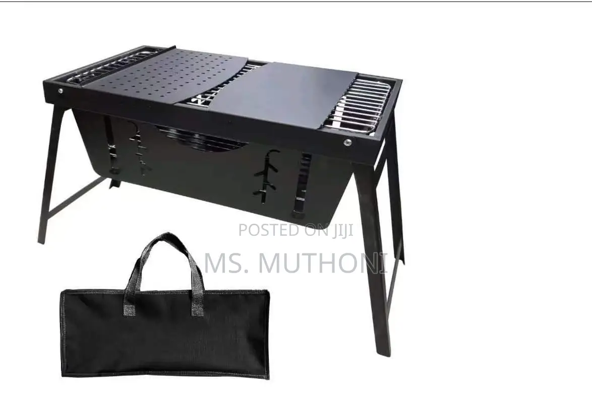 Black Portable Stainless Steel Barbecue Grill