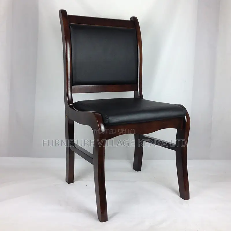 Armless Leather Padded Executive Guest Office Chair