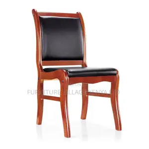Armless Leather Padded Executive Guest Office Chair