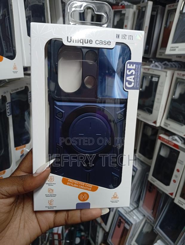 Redmi Note 13 Pro Plus Armor-Style Rugged Case With a Blue Finish. - main view