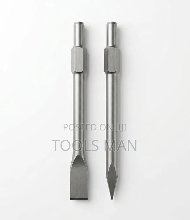 Demolition Bit. Hex Shank Chisel Bit Set for Concrete Masonry.