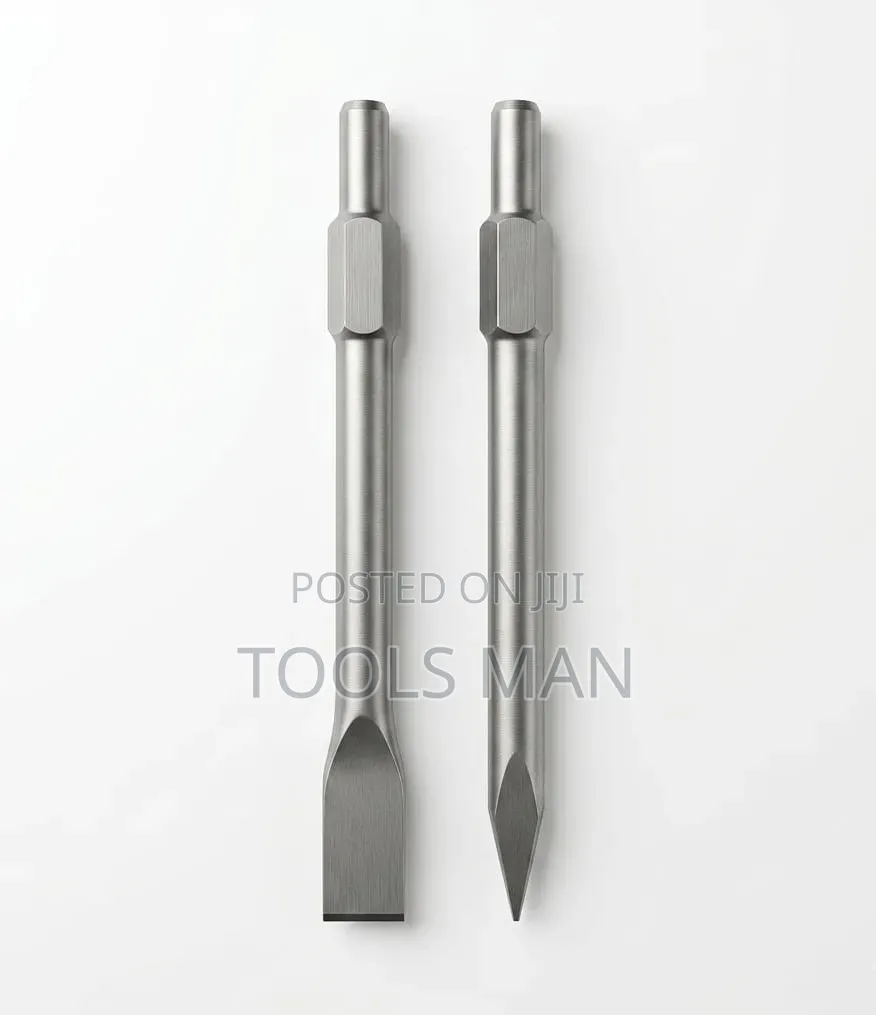 Demolition Bit. Hex Shank Chisel Bit Set for Concrete Masonry.
