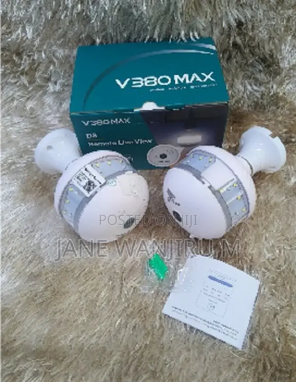 New V380 Max Wireless Wifi Nanny Bulb V380 CCTV Camera 2mp