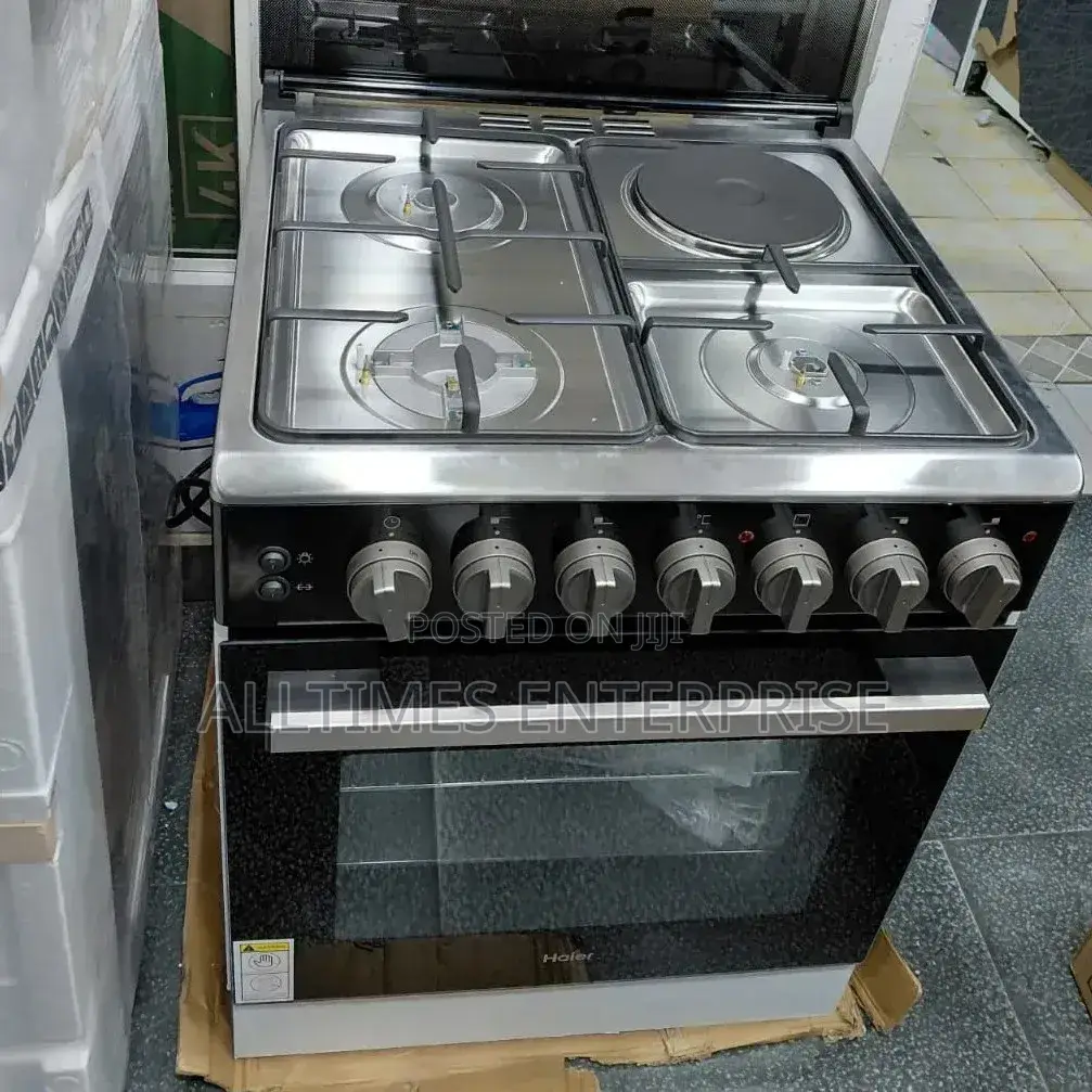 Haier 60cm×60cm 3g+1e Standing Cooker (Hcr2031eed1) With Gas Sensor