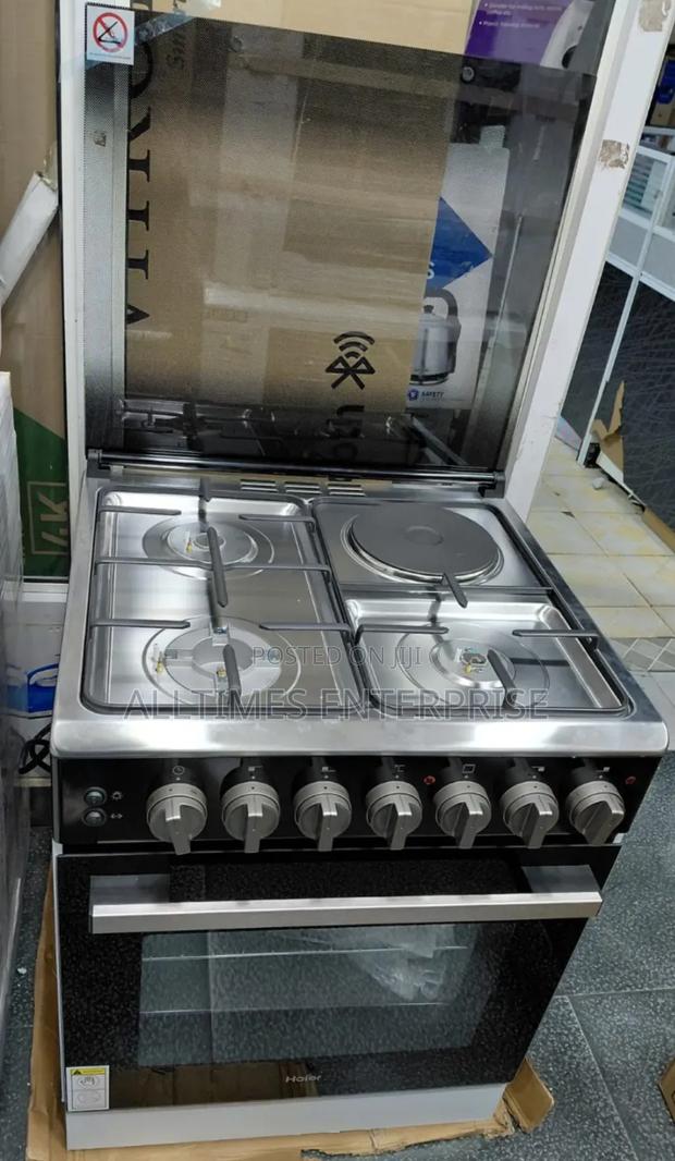Haier 60cm×60cm 3g+1e Standing Cooker (Hcr2031eed1) With Gas Sensor