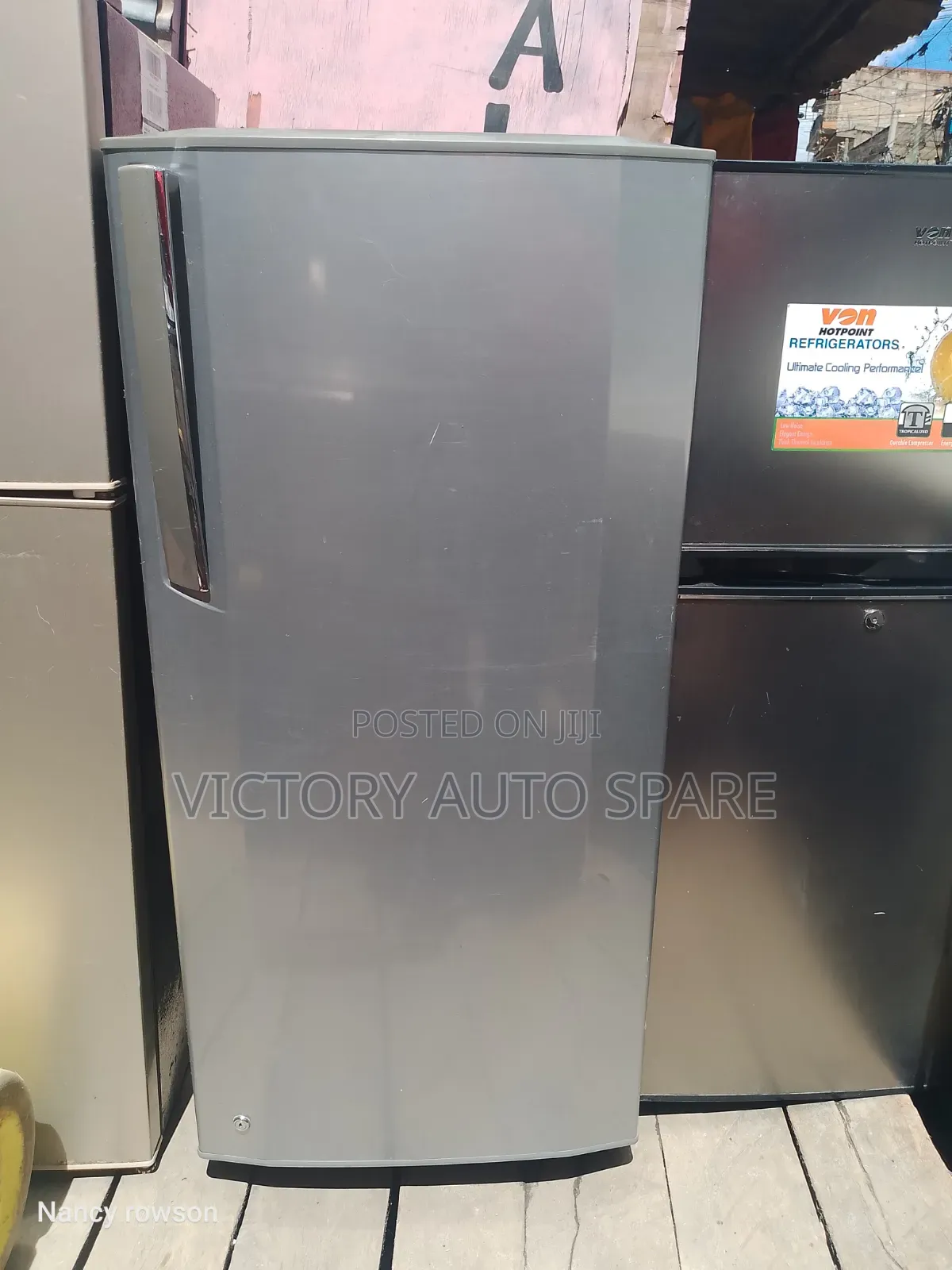Gray One Door Fridge