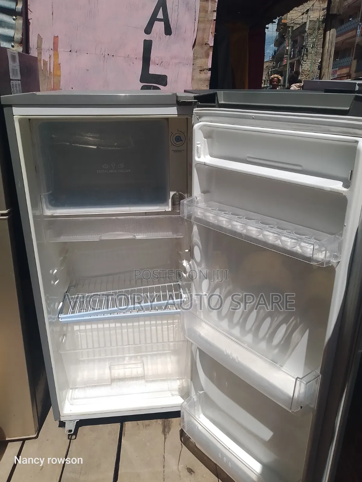 Gray One Door Fridge