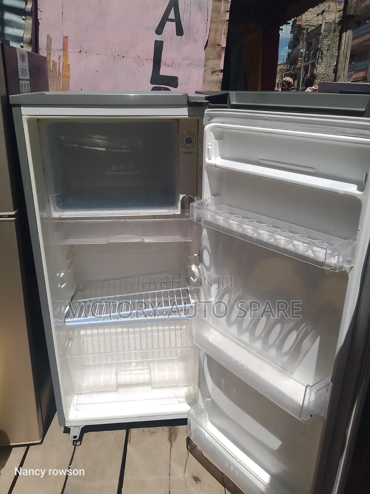 Gray One Door Fridge