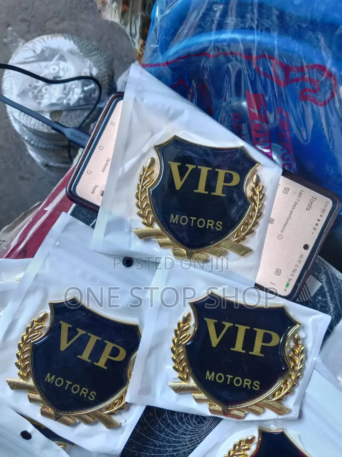 Metal Vip Motors Emblem Stickers Per Pc