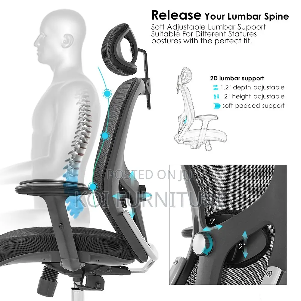 Office Chairs; High Backrest Orthopedic Office Seats