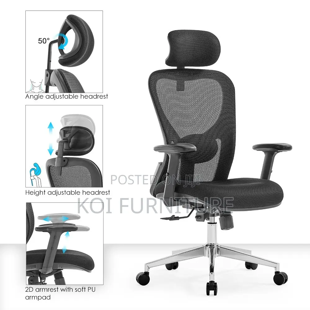 Office Chairs; High Backrest Orthopedic Office Seats