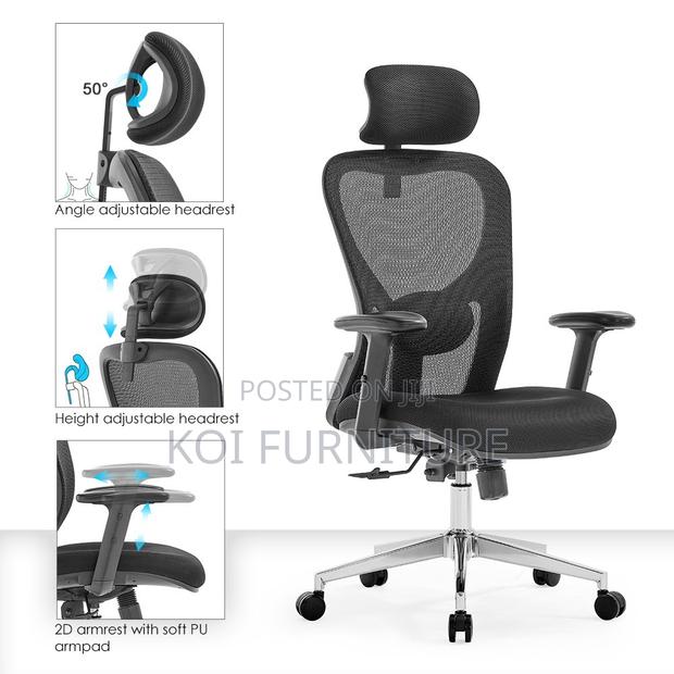Office Chairs; High Backrest Orthopedic Office Seats - thumbnail 6