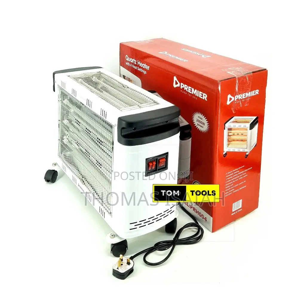 Prh004 Large Area 2000w Quartz Room Heater With 4 Heat Settings
