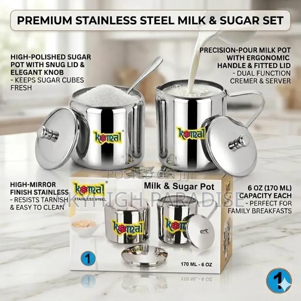Stainless Steel Sugar and Milk Sets - main view